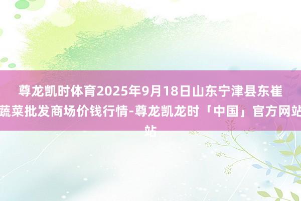 尊龙凯时体育2025年9月18日山东宁津县东崔蔬菜批发商场价钱行情-尊龙凯龙时「中国」官方网站