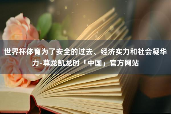 世界杯体育为了安全的过去、经济实力和社会凝华力-尊龙凯龙时「中国」官方网站