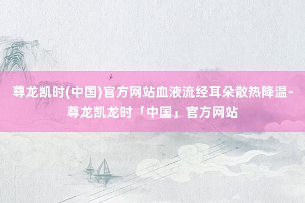 尊龙凯时(中国)官方网站血液流经耳朵散热降温-尊龙凯龙时「中国」官方网站