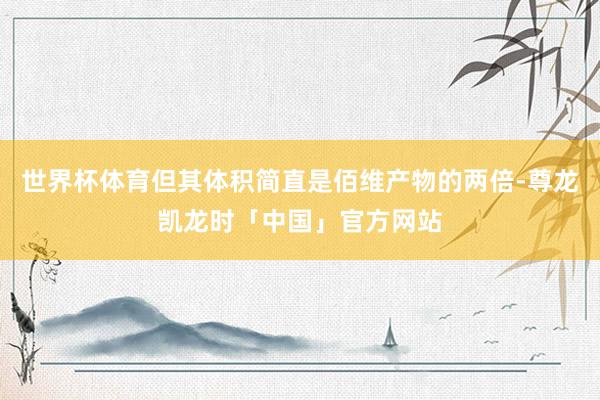 世界杯体育但其体积简直是佰维产物的两倍-尊龙凯龙时「中国」官方网站