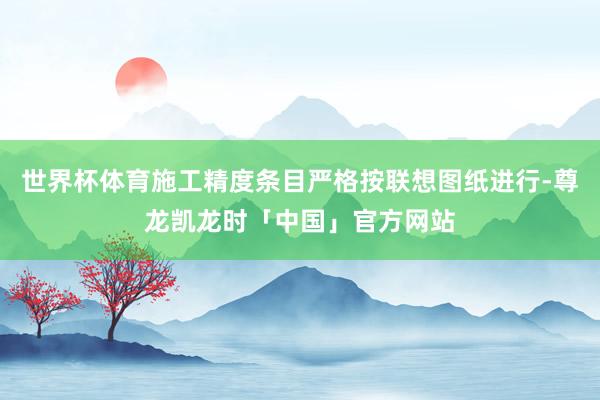 世界杯体育施工精度条目严格按联想图纸进行-尊龙凯龙时「中国」官方网站