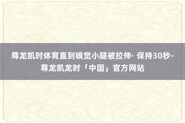 尊龙凯时体育直到嗅觉小腿被拉伸· 保持30秒-尊龙凯龙时「中国」官方网站