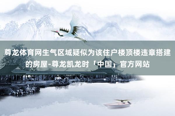 尊龙体育网生气区域疑似为该住户楼顶楼违章搭建的房屋-尊龙凯龙时「中国」官方网站