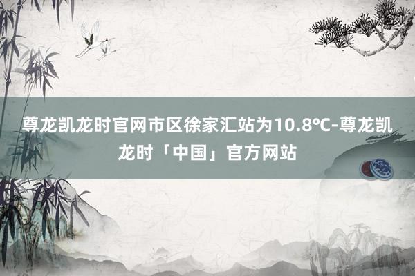 尊龙凯龙时官网市区徐家汇站为10.8℃-尊龙凯龙时「中国」官方网站